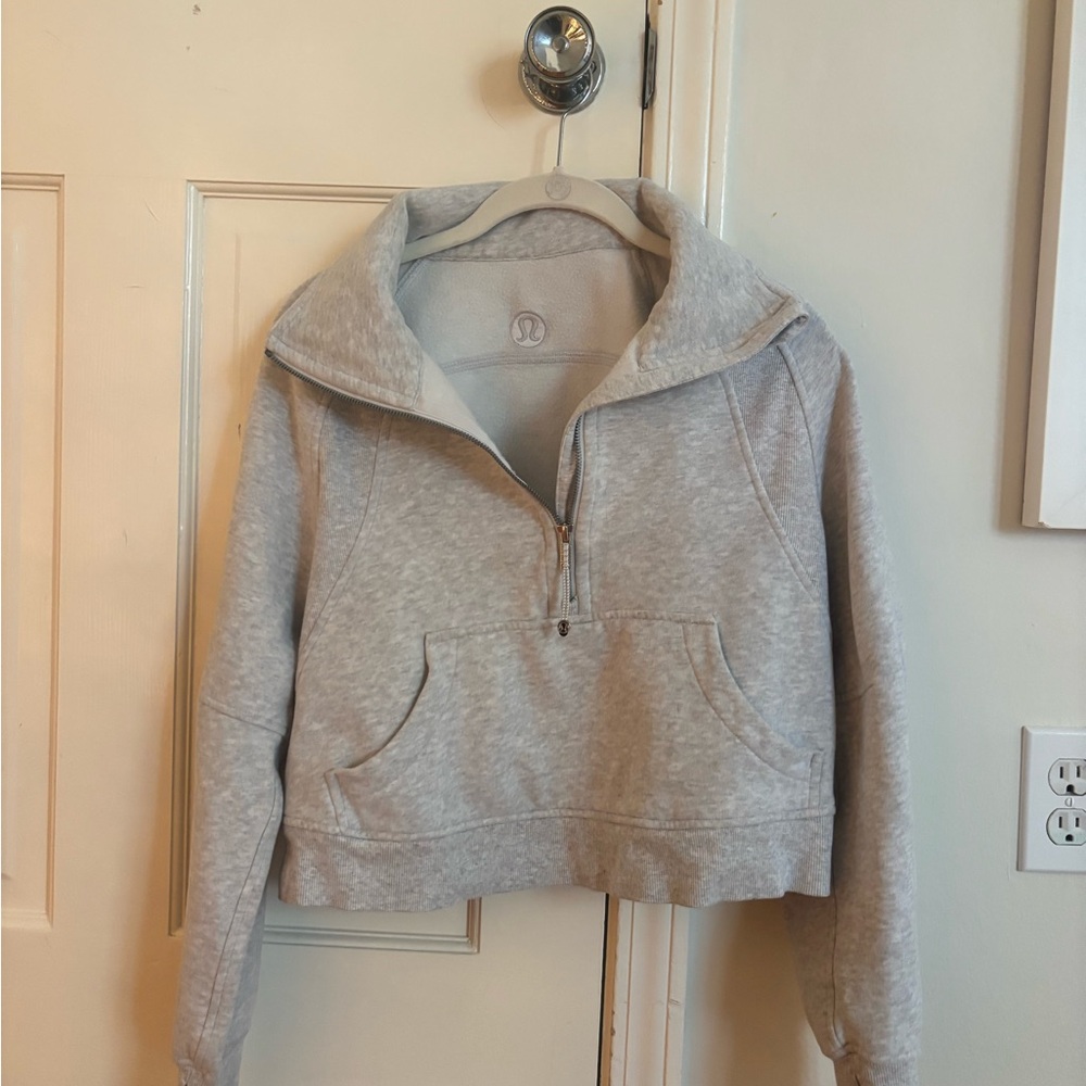 Lululemon Scuba Oversized Half-Zip Funnel Neck Grey